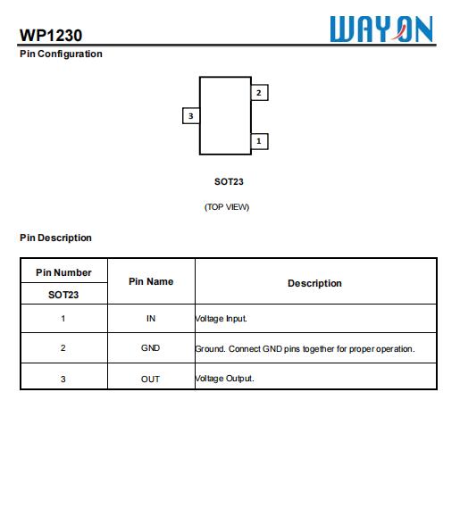 維安WAYON代理，OVP保護(hù)芯片WP1230，支持24V熱插拔OVP過(guò)壓保護(hù)IC，廣泛應(yīng)用于電子煙 TWS耳機(jī)等品牌客戶