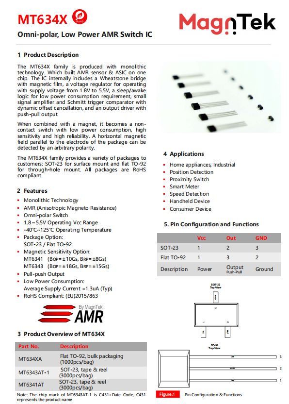 Magntek代理商，麥歌恩一級(jí)代理商，磁性開(kāi)關(guān)位置檢測(cè)芯片，磁阻開(kāi)關(guān)系列MT6343，MT6343規(guī)格書(shū).png